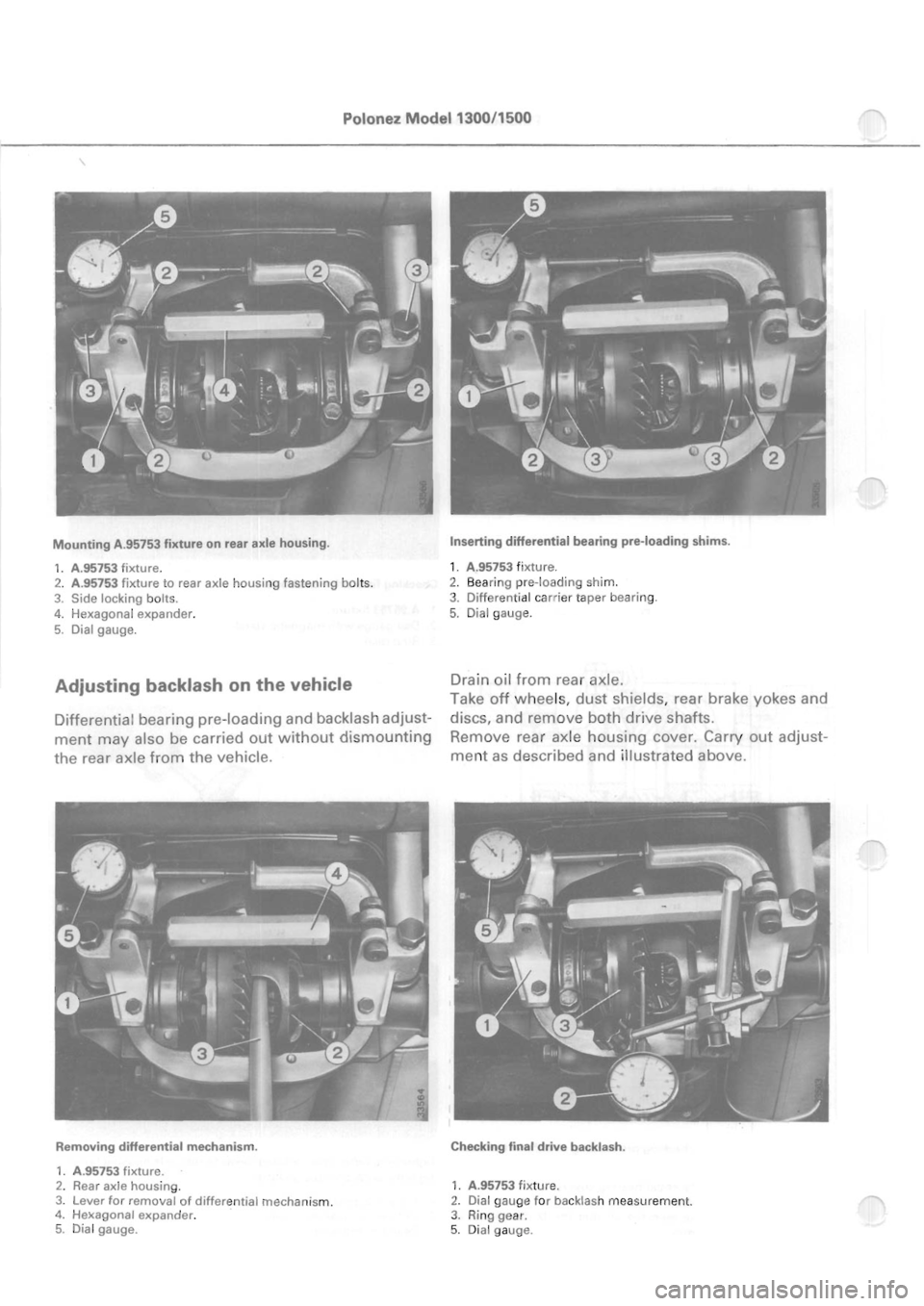 POLONEZ FSO 1300 1978  Repair Manual 