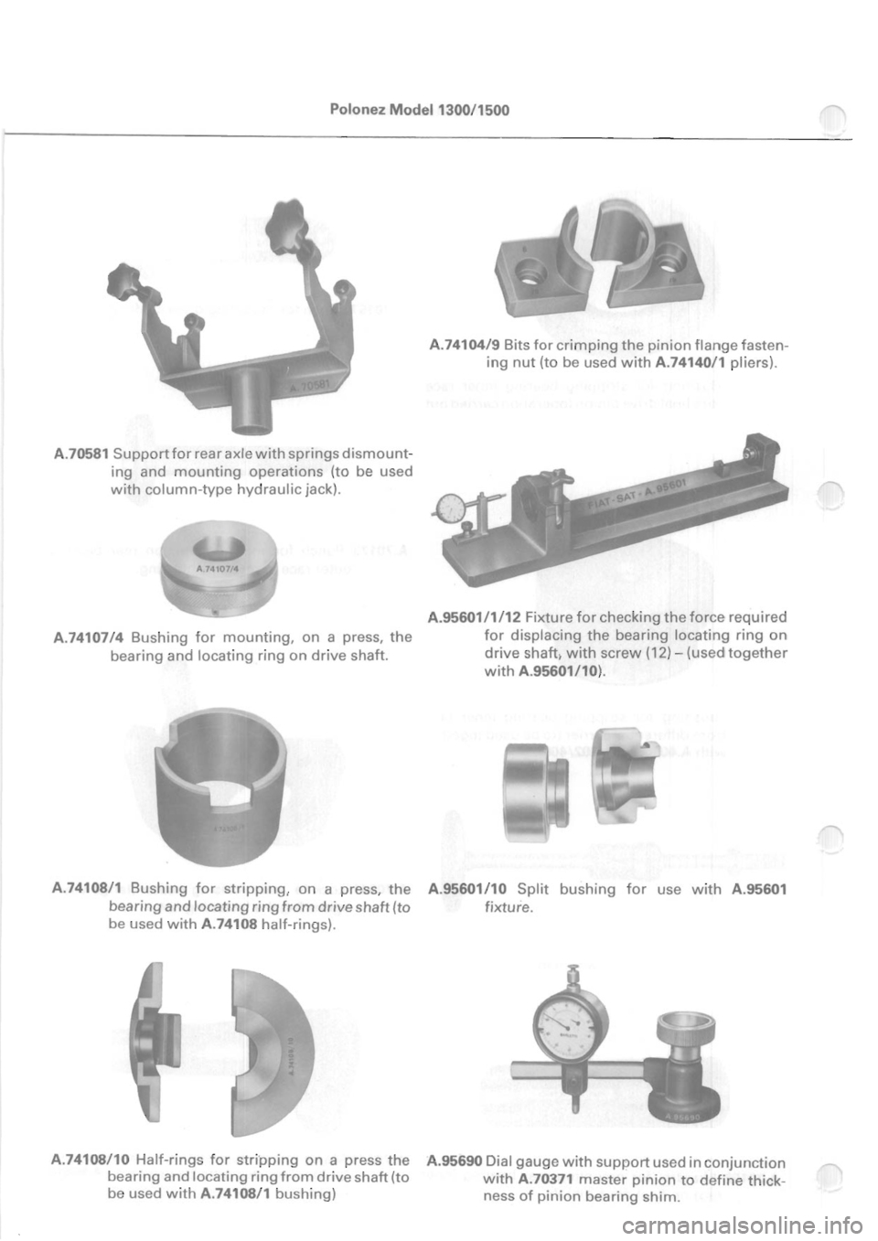 POLONEZ FSO 1300 1978  Repair Manual 
