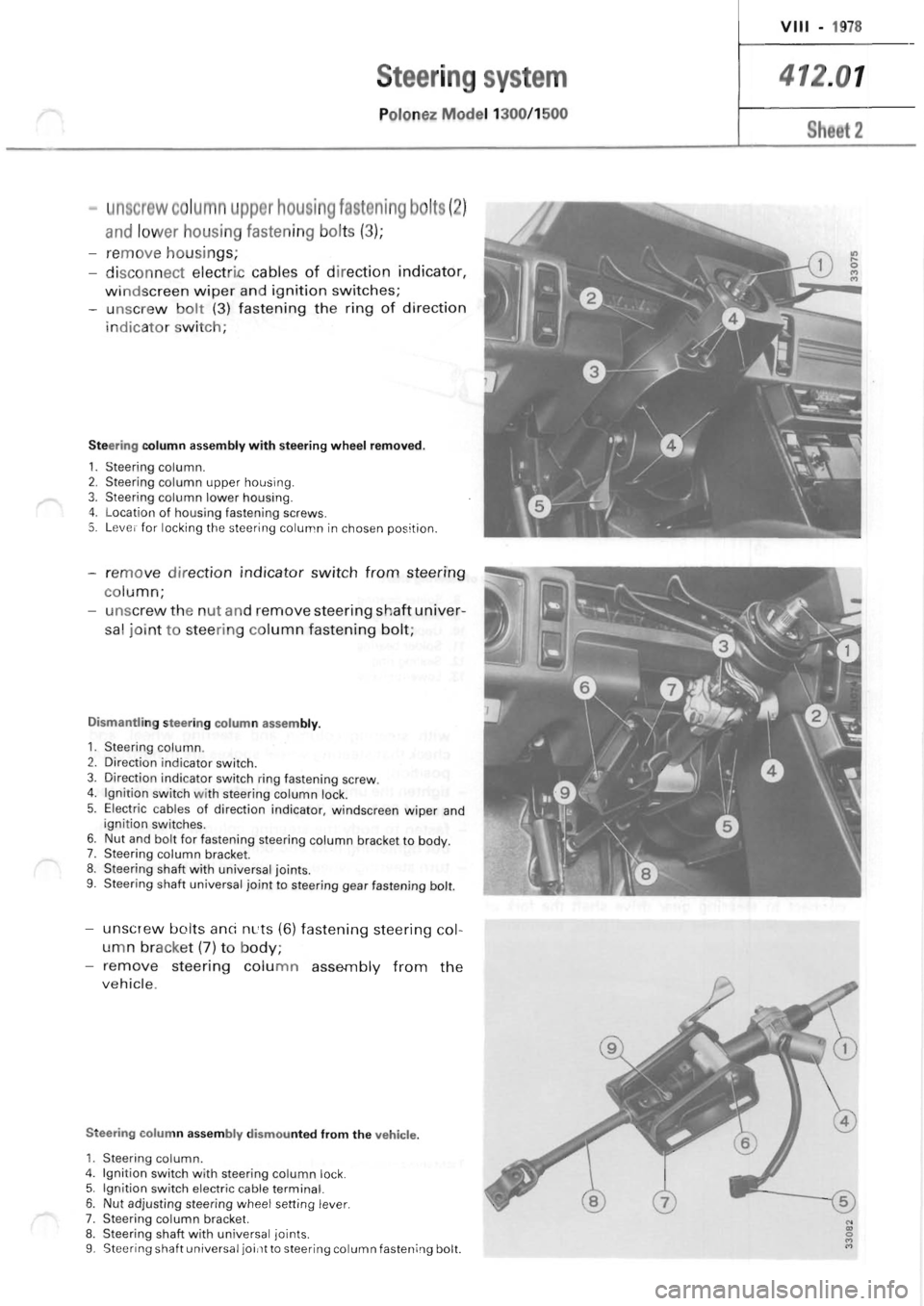 POLONEZ FSO 1300 1978  Repair Manual 