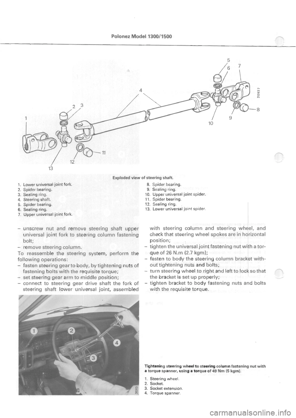 POLONEZ FSO 1300 1978  Repair Manual 