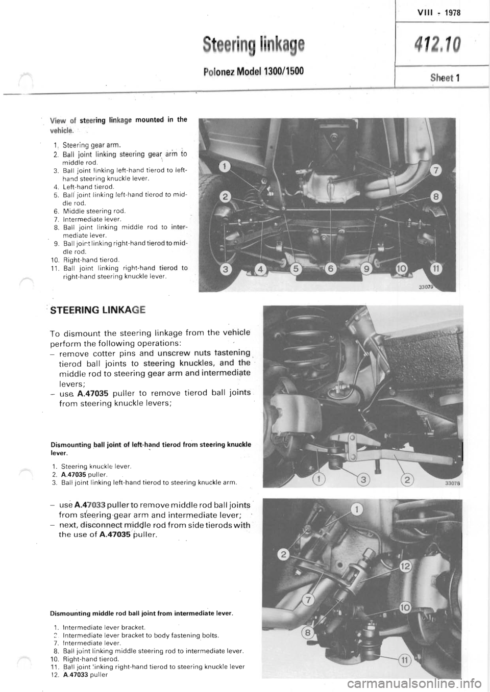 POLONEZ FSO 1300 1978  Repair Manual 