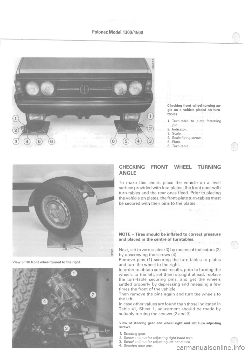 POLONEZ FSO 1300 1978  Repair Manual 