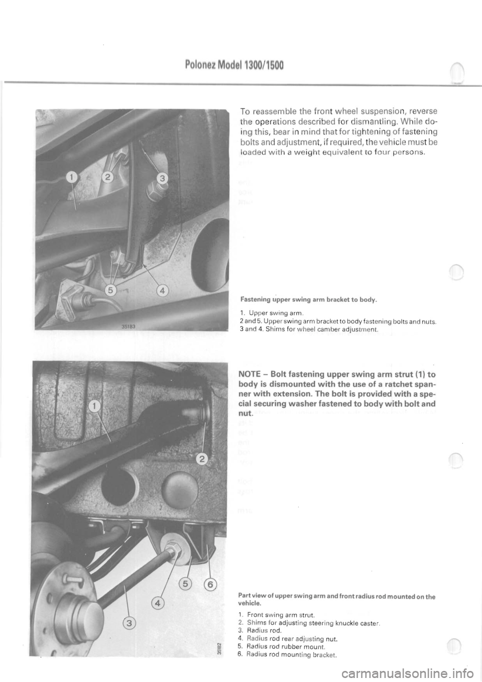 POLONEZ FSO 1300 1978  Repair Manual 