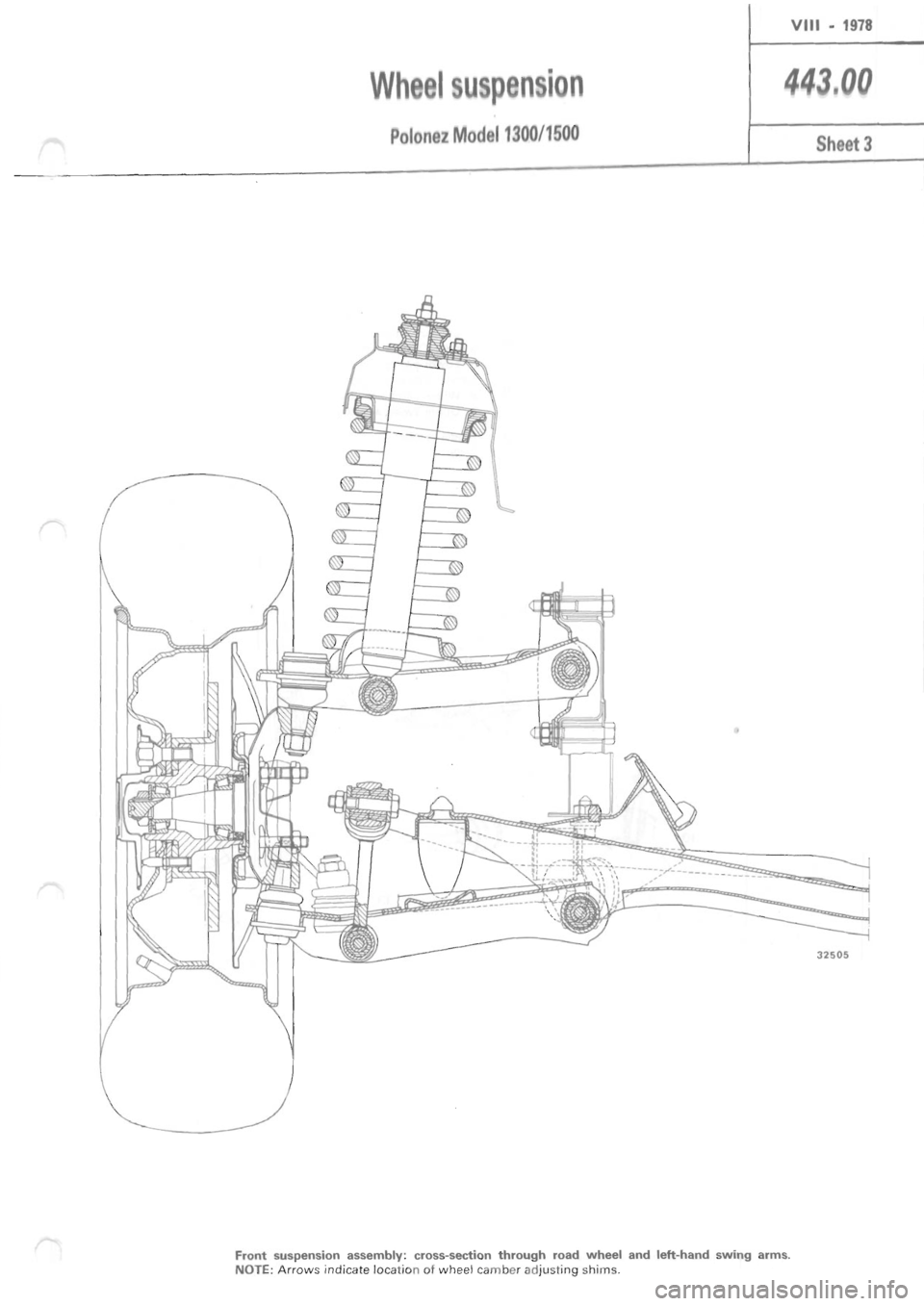 POLONEZ FSO 1300 1978  Repair Manual 