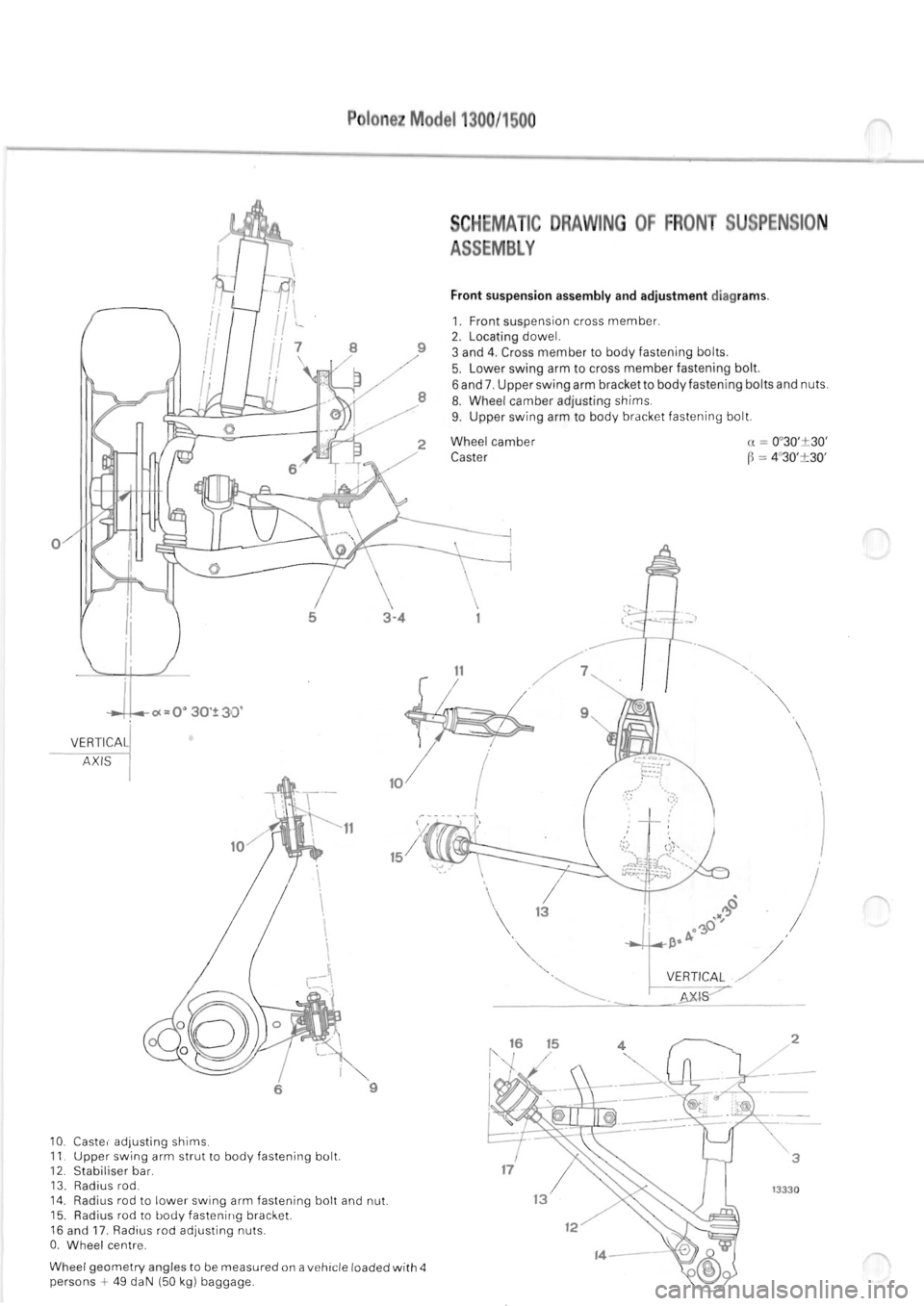 POLONEZ FSO 1300 1978  Repair Manual 