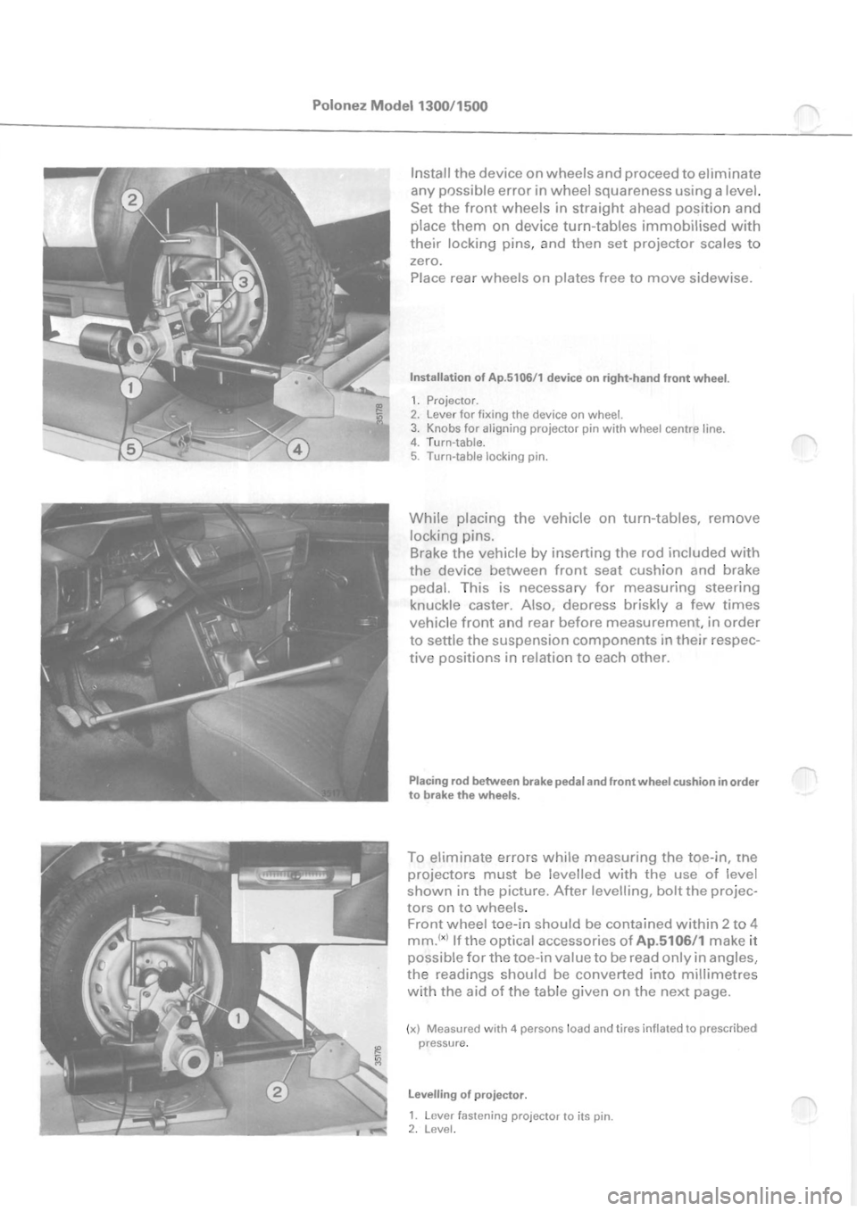 POLONEZ FSO 1300 1978  Repair Manual 