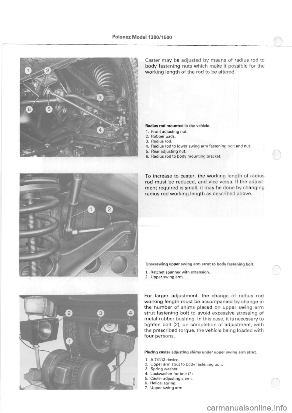 POLONEZ FSO 1300 1978  Repair Manual 