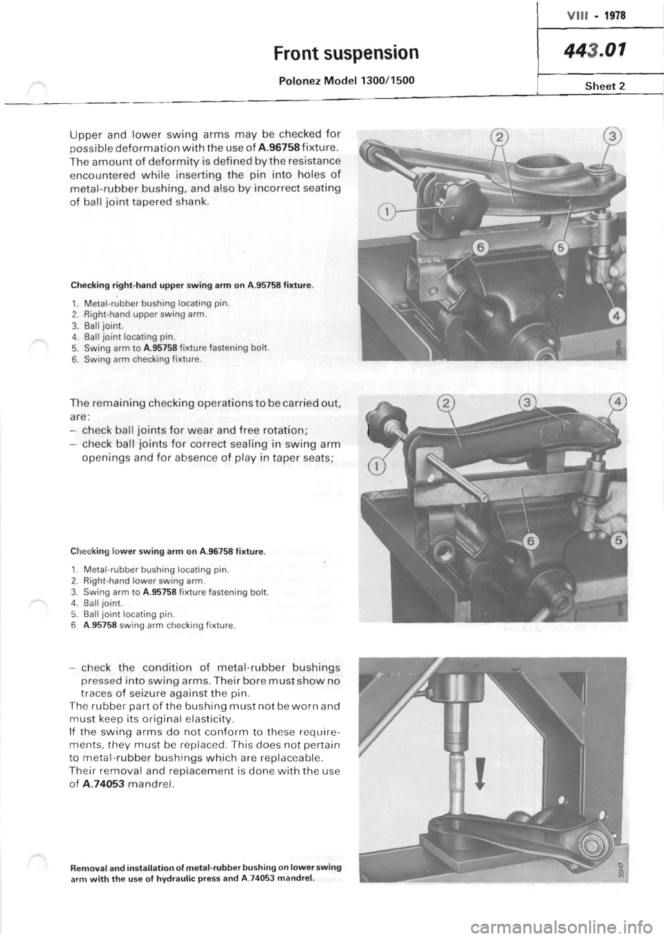 POLONEZ FSO 1300 1978  Repair Manual 