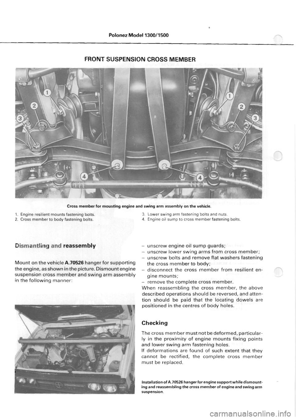 POLONEZ FSO 1300 1978  Repair Manual 