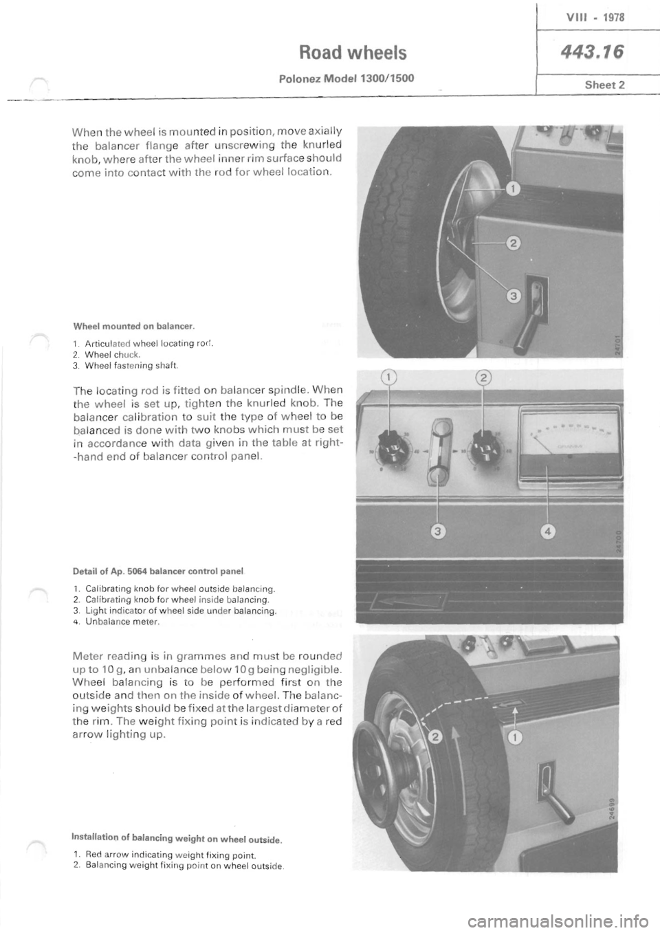 POLONEZ FSO 1300 1978  Repair Manual 