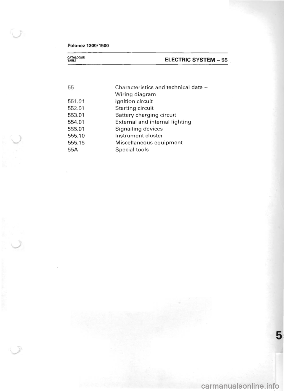 POLONEZ FSO 1300 1978  Repair Manual 