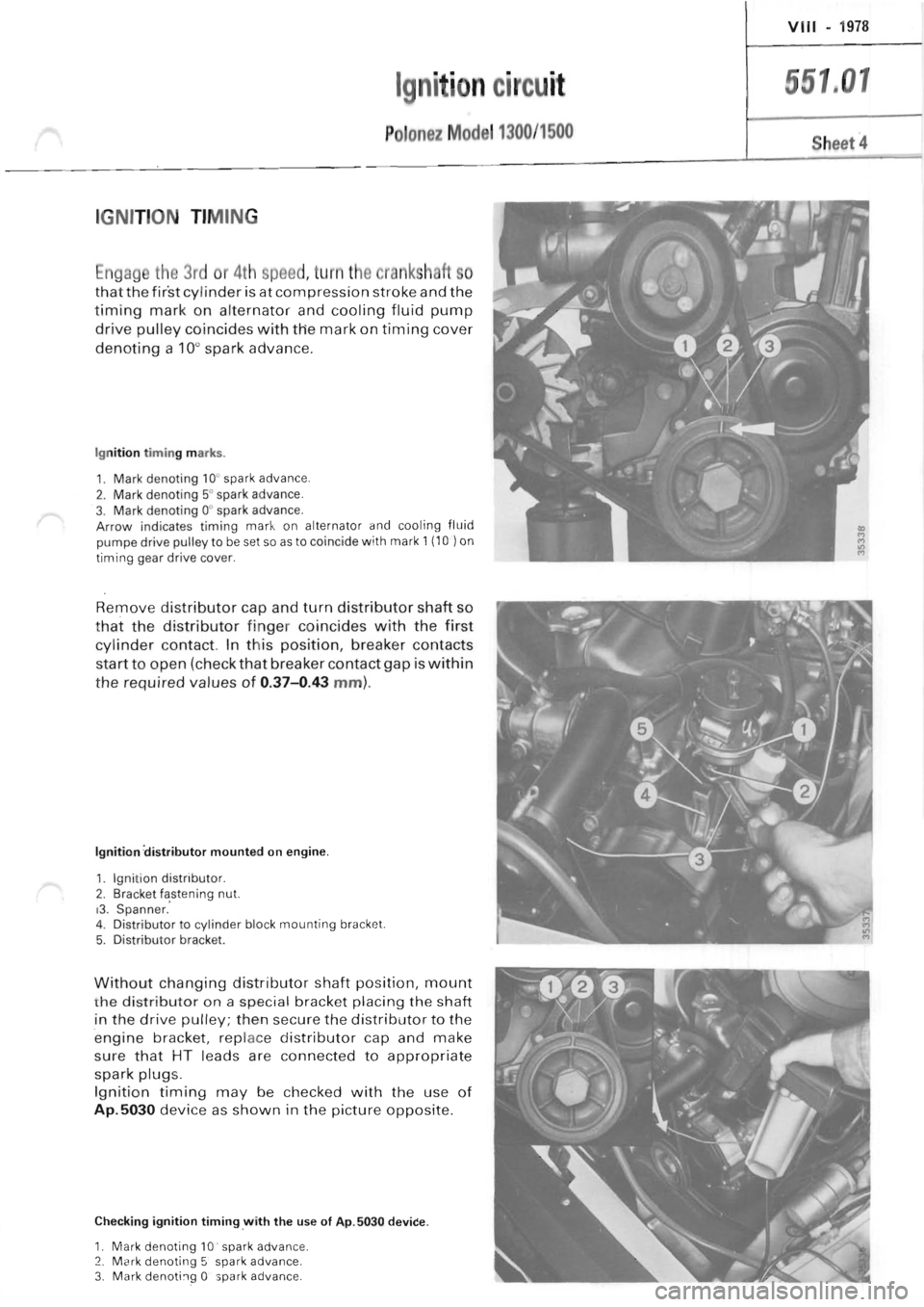 POLONEZ FSO 1300 1978  Repair Manual 