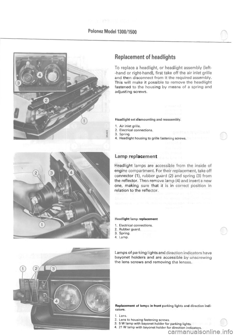 POLONEZ FSO 1300 1978  Repair Manual 
