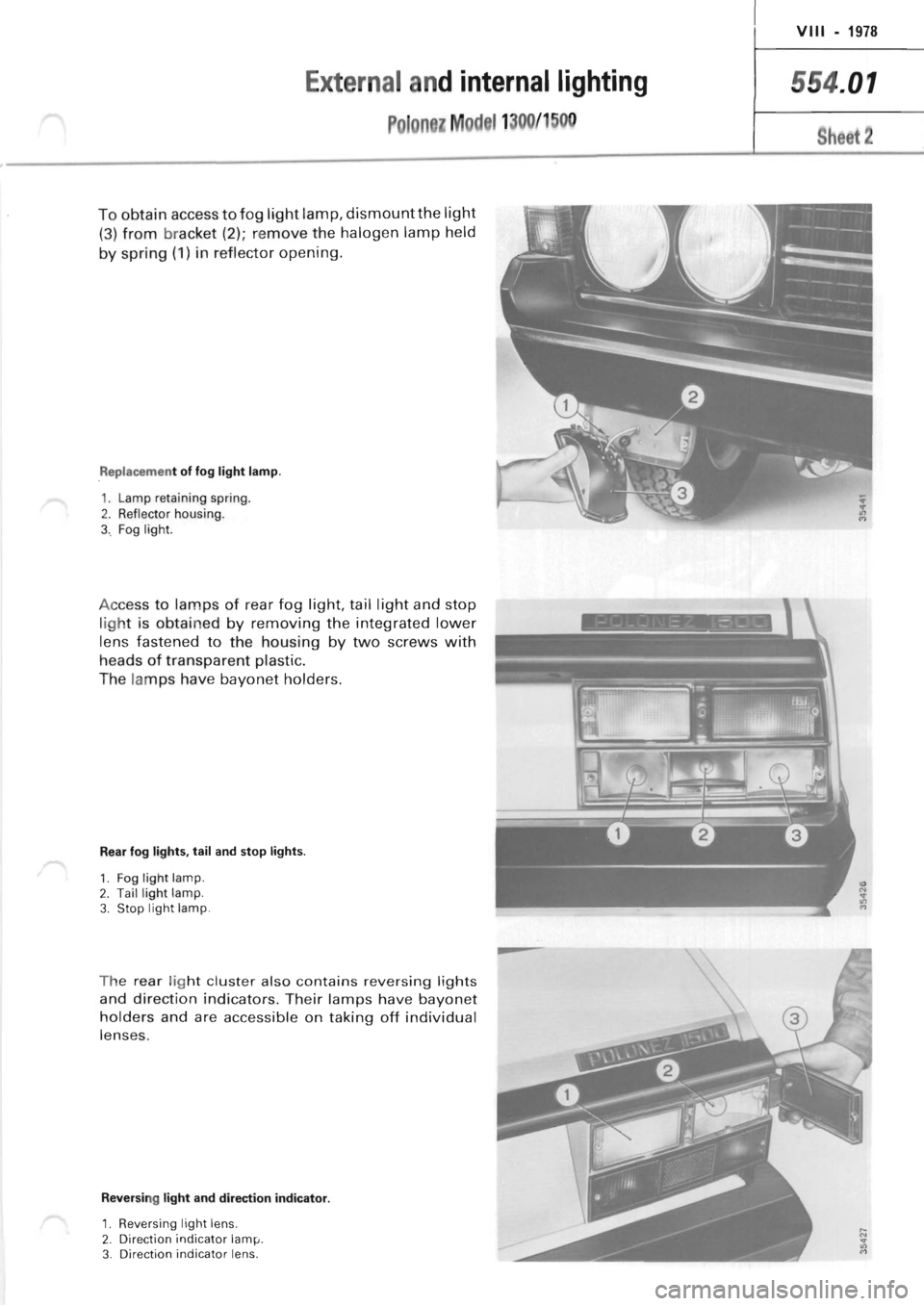 POLONEZ FSO 1300 1978  Repair Manual 