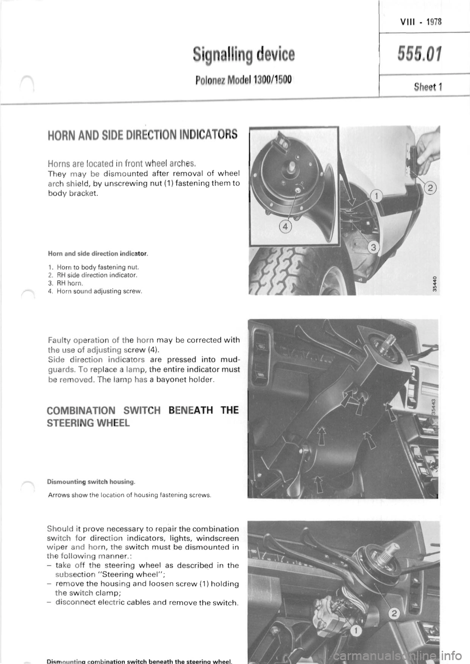 POLONEZ FSO 1300 1978  Repair Manual 