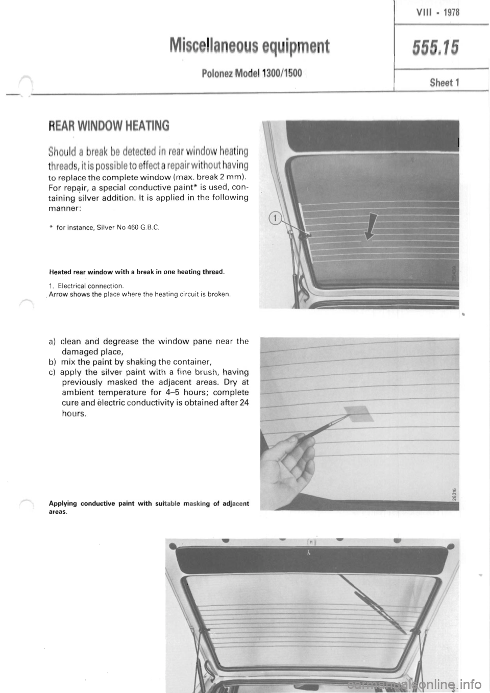 POLONEZ FSO 1300 1978  Repair Manual 