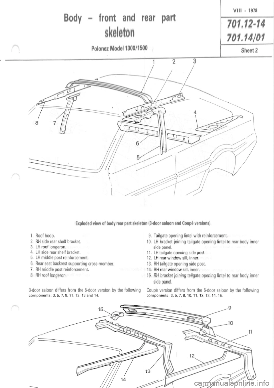 POLONEZ FSO 1300 1978  Repair Manual 
