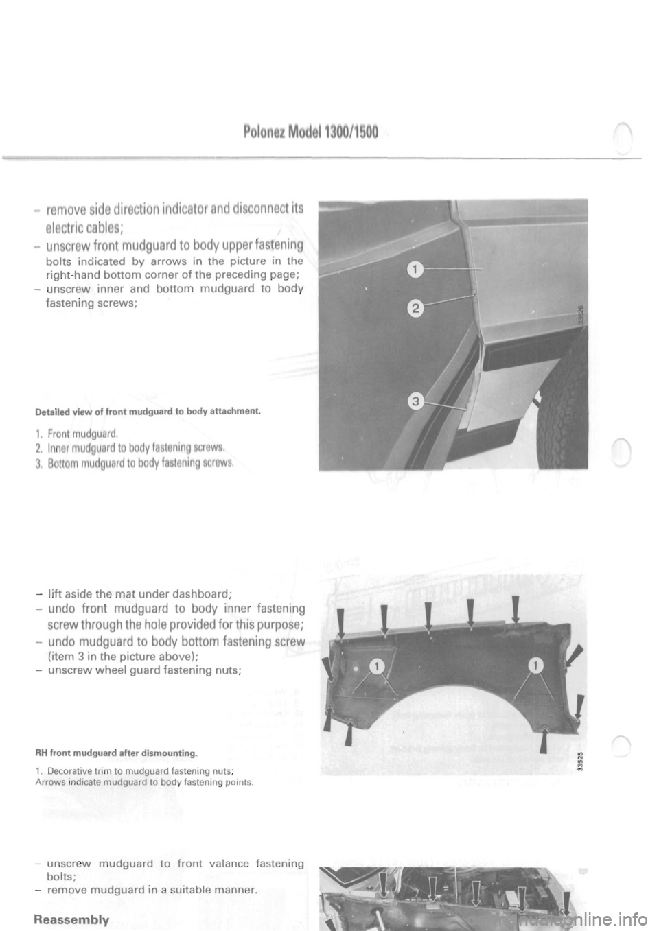 POLONEZ FSO 1300 1978  Repair Manual 