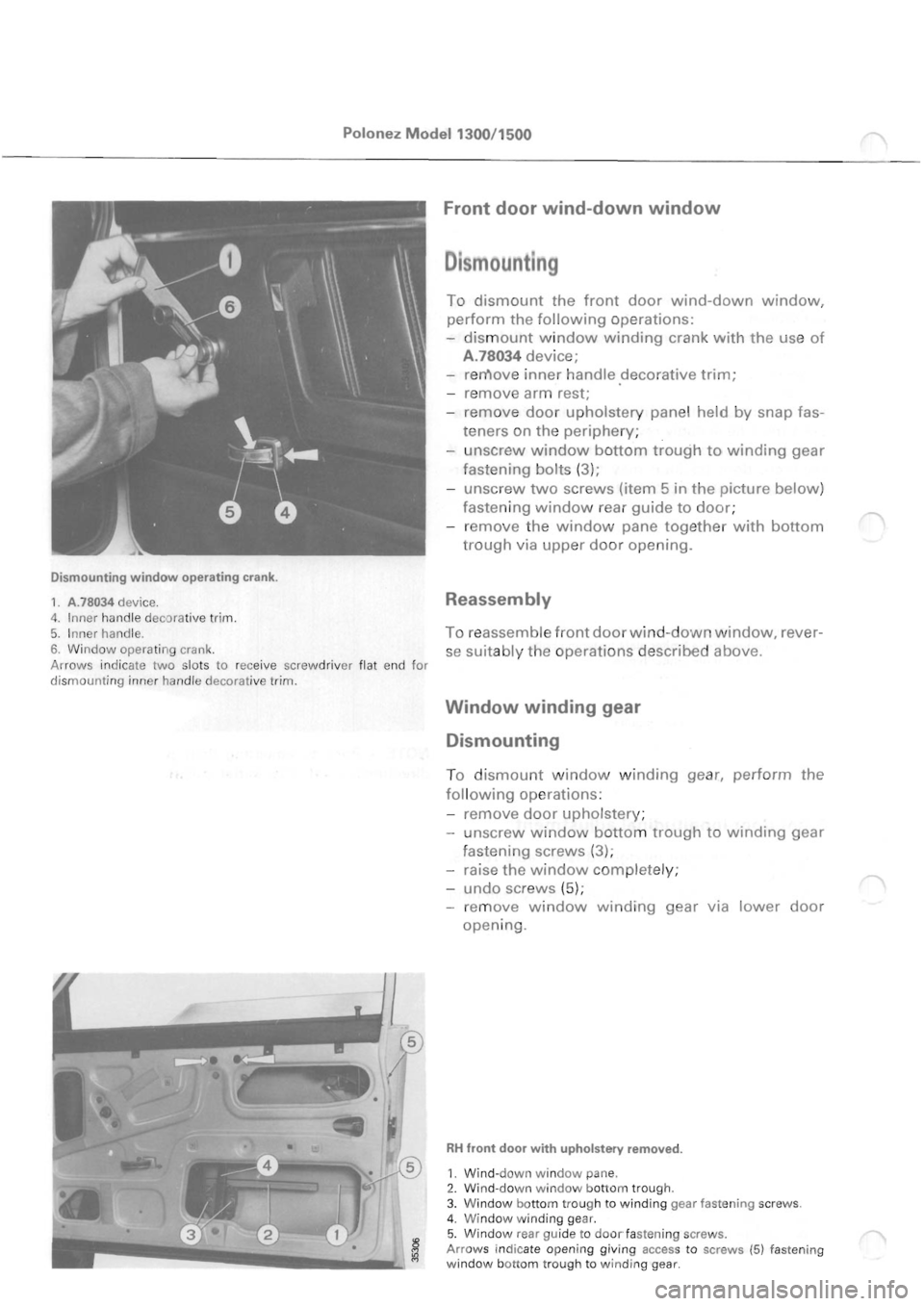 POLONEZ FSO 1300 1978  Repair Manual 