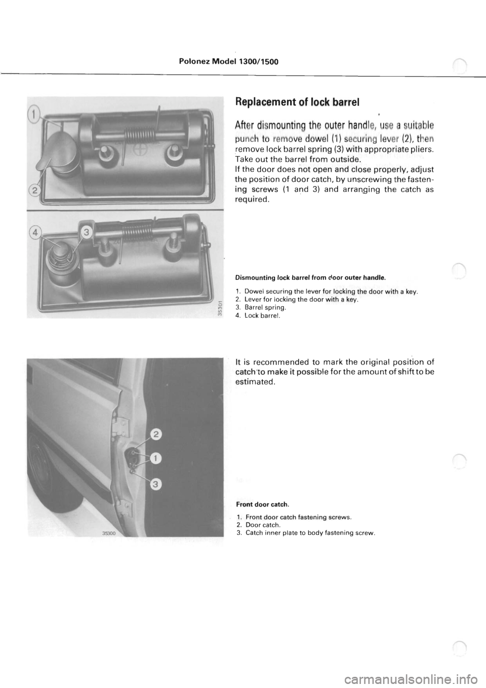 POLONEZ FSO 1300 1978  Repair Manual 