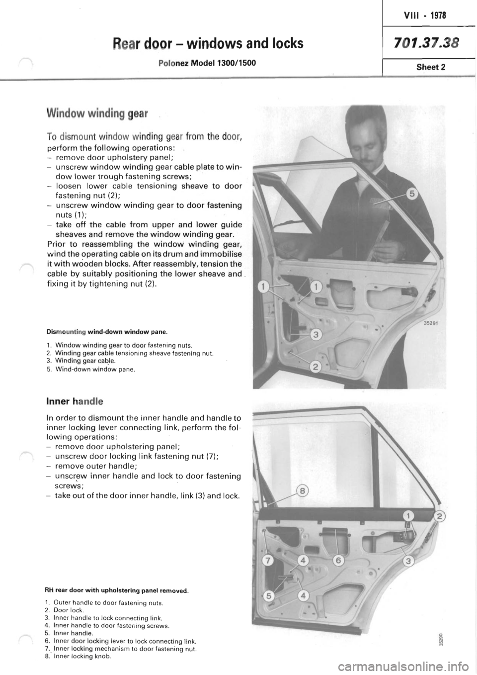POLONEZ FSO 1300 1978  Repair Manual 