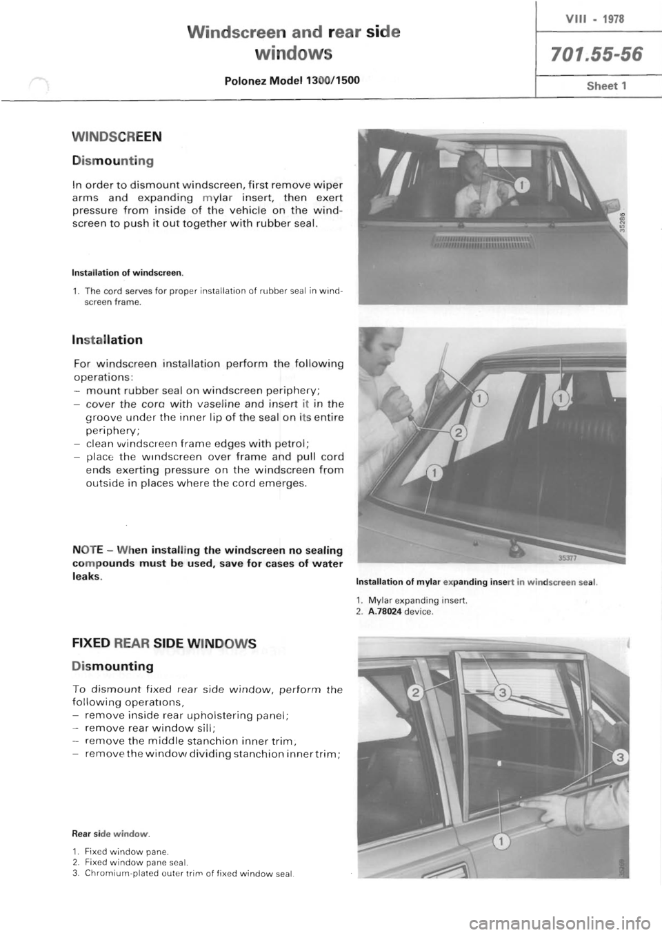POLONEZ FSO 1300 1978  Repair Manual 
