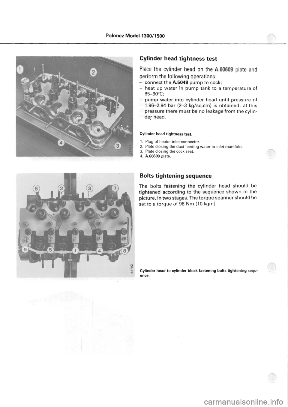 POLONEZ FSO 1300 1978  Repair Manual 