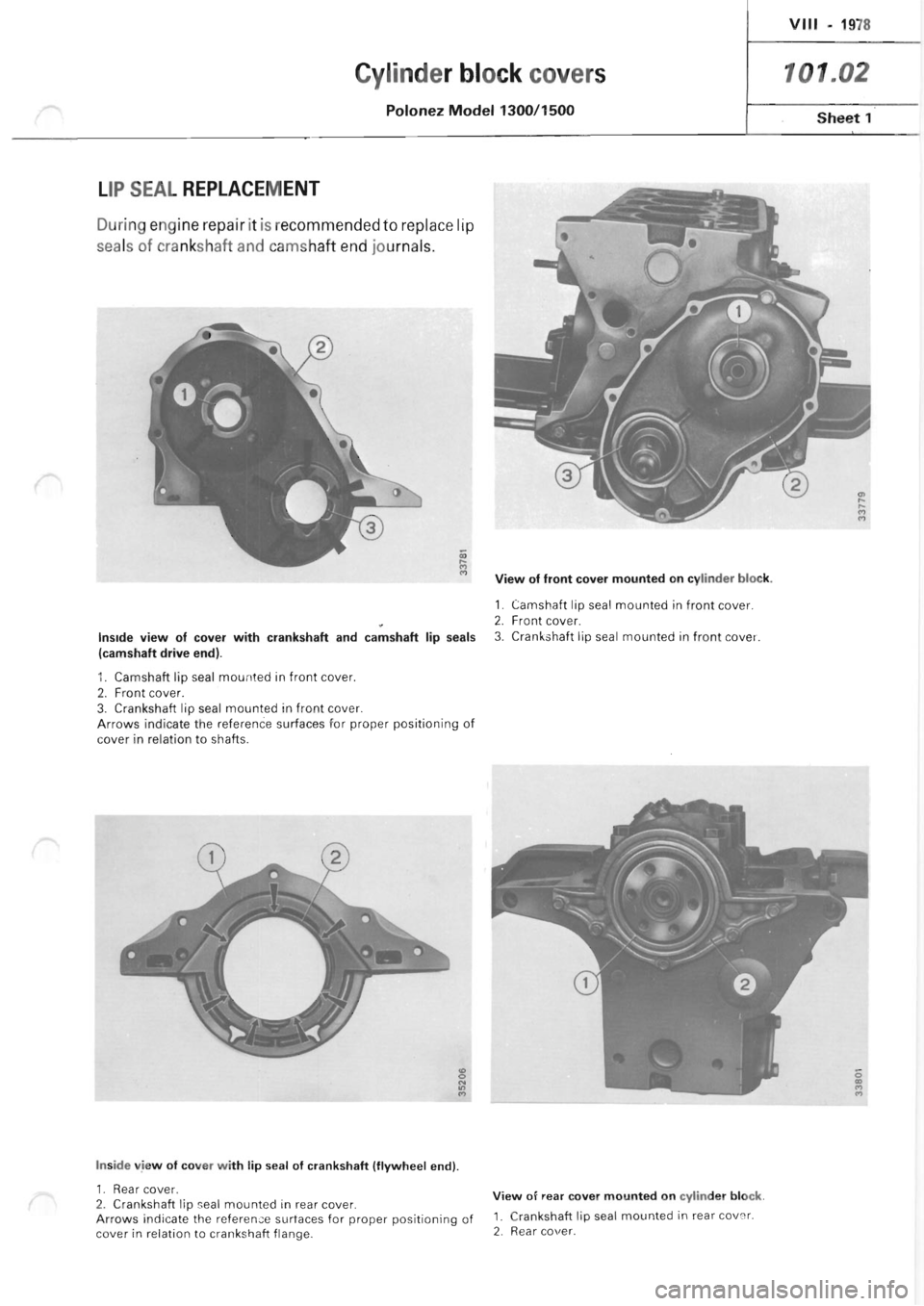 POLONEZ FSO 1300 1978  Repair Manual 