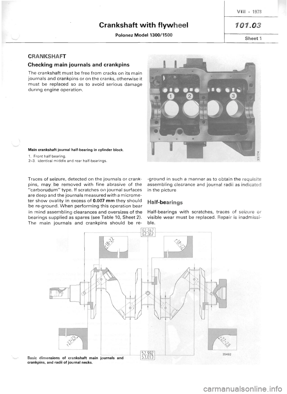 POLONEZ FSO 1300 1978  Repair Manual 