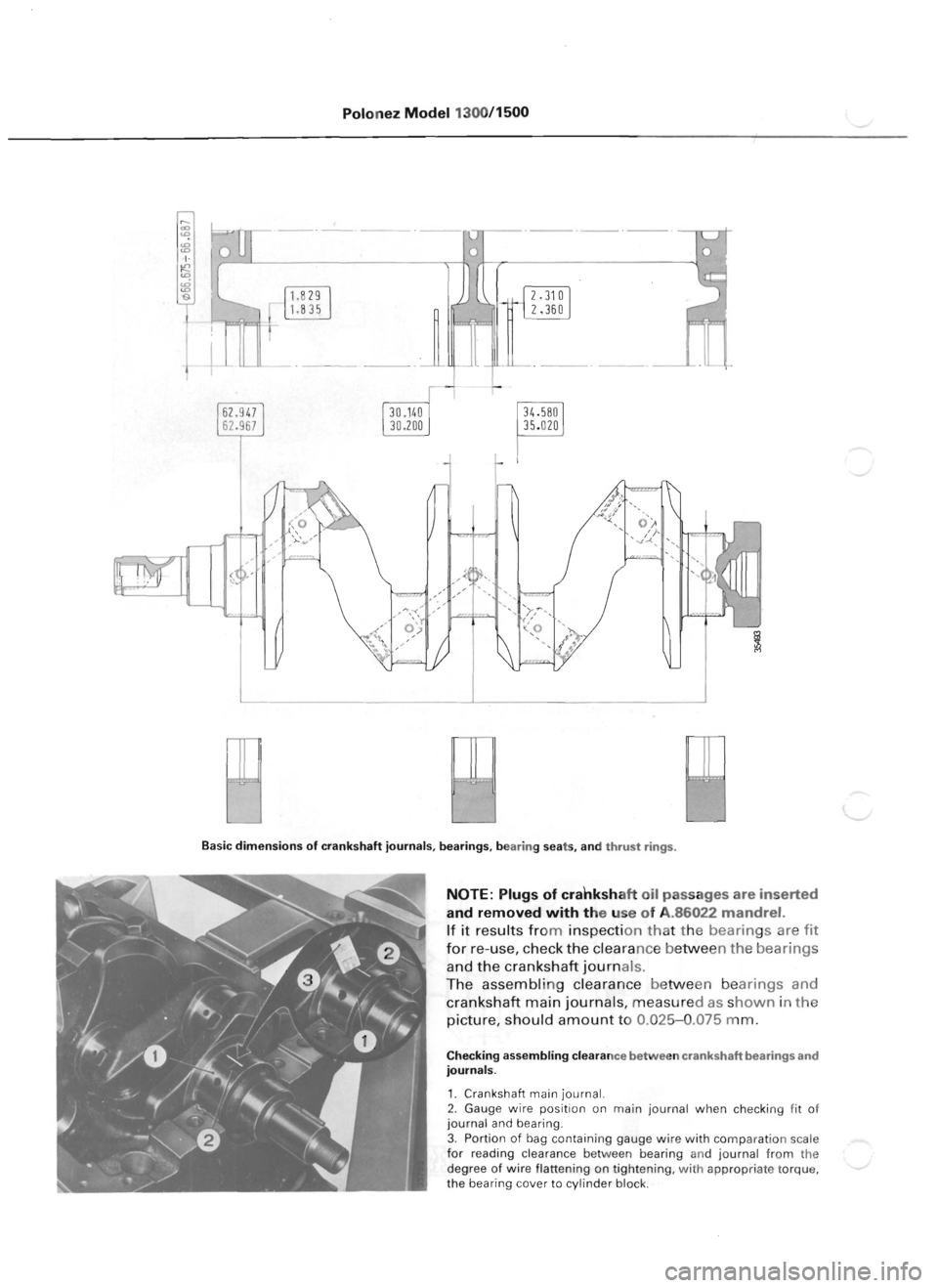 POLONEZ FSO 1300 1978  Repair Manual 