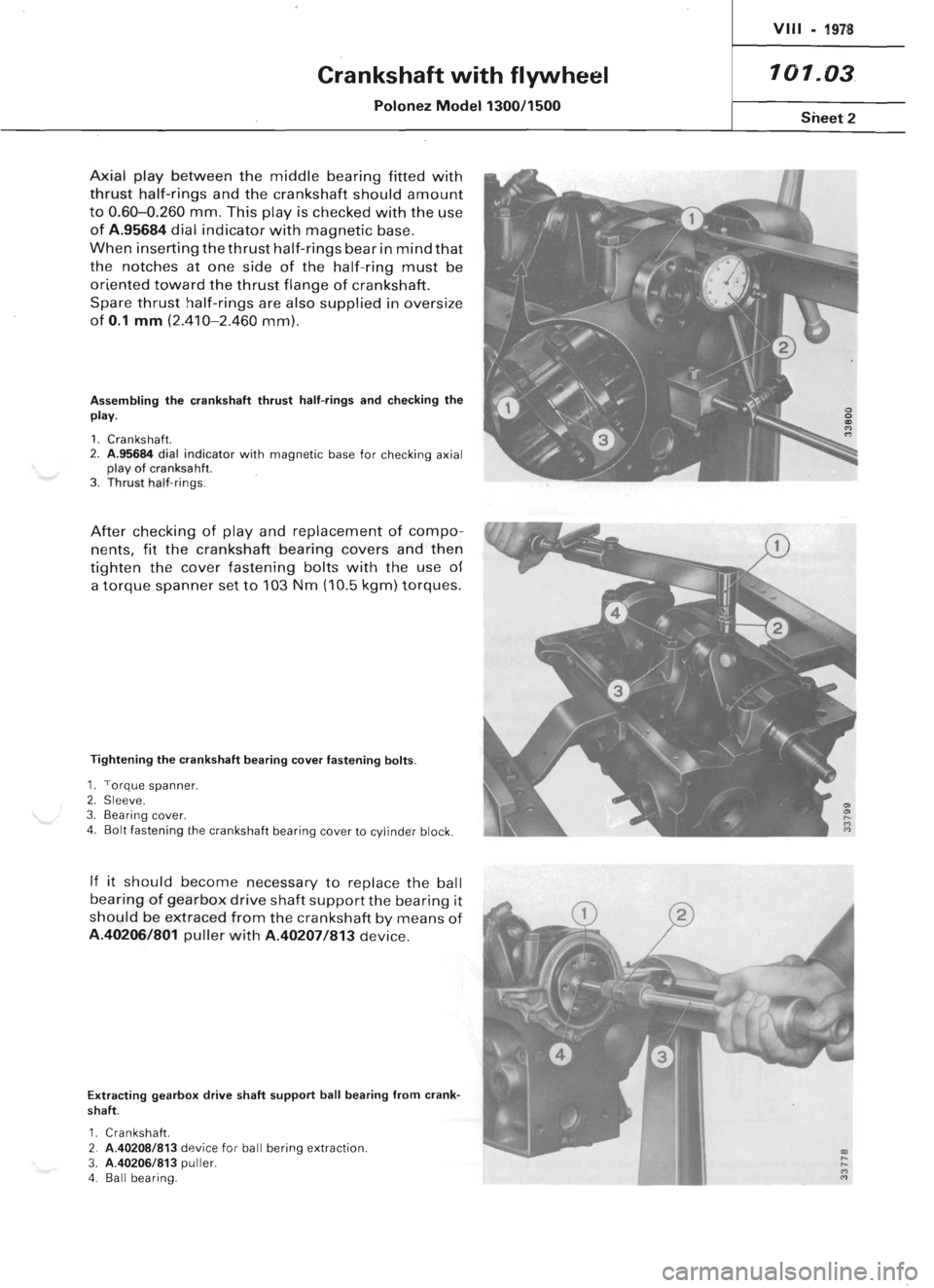 POLONEZ FSO 1300 1978  Repair Manual 