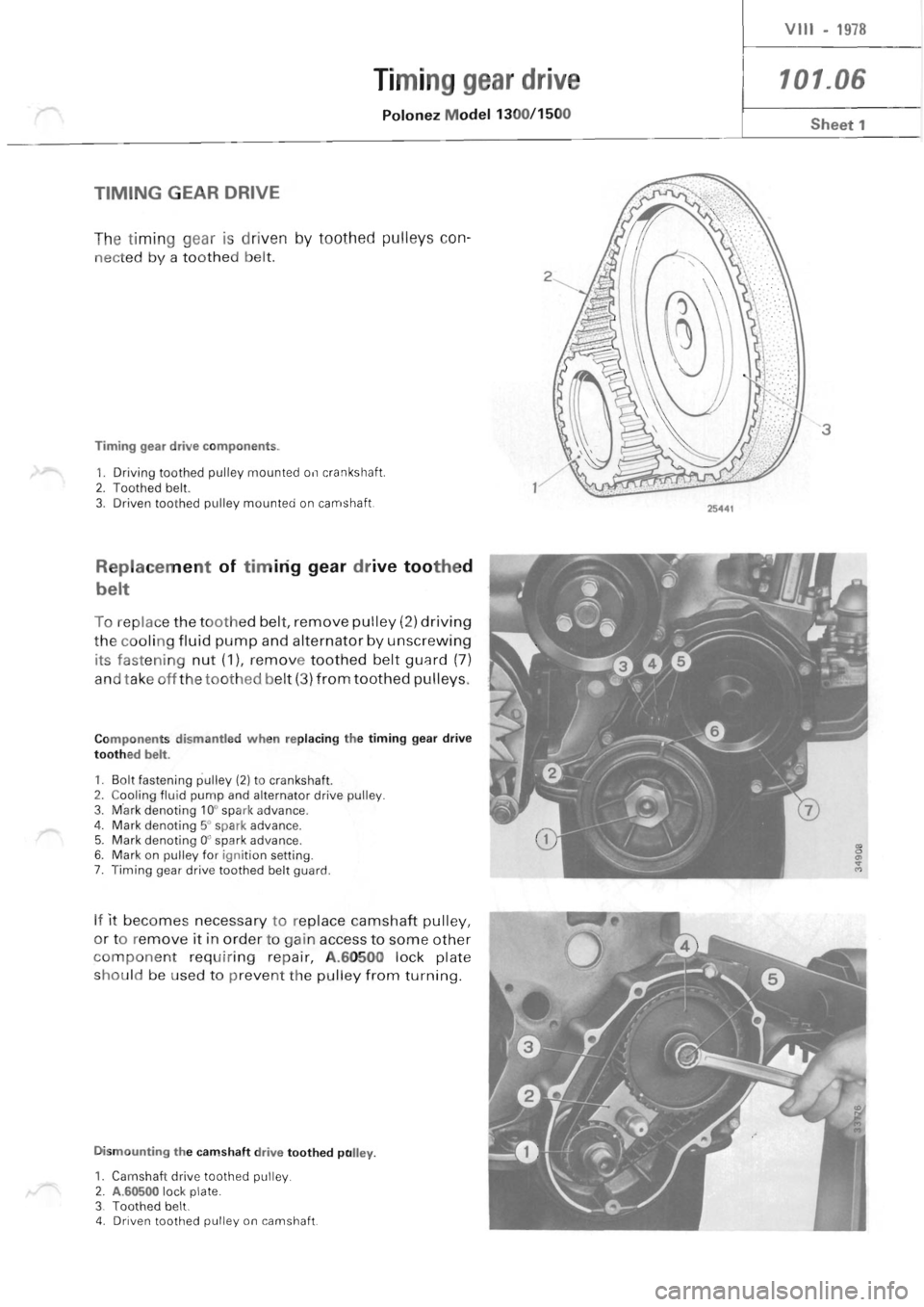 POLONEZ FSO 1300 1978  Repair Manual 