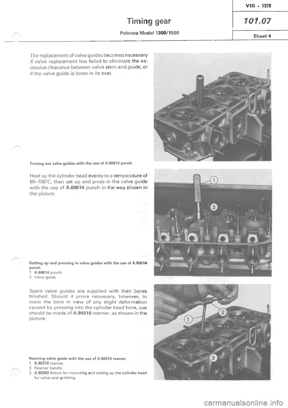 POLONEZ FSO 1300 1978  Repair Manual 