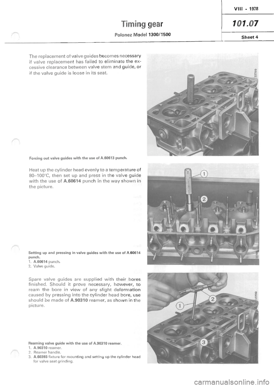 POLONEZ FSO 1300 1978  Repair Manual 