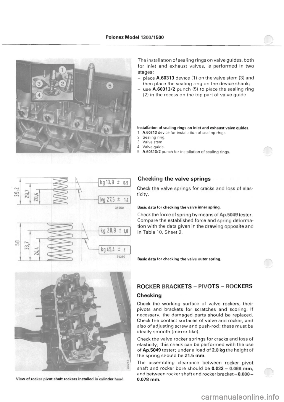 POLONEZ FSO 1300 1978  Repair Manual 