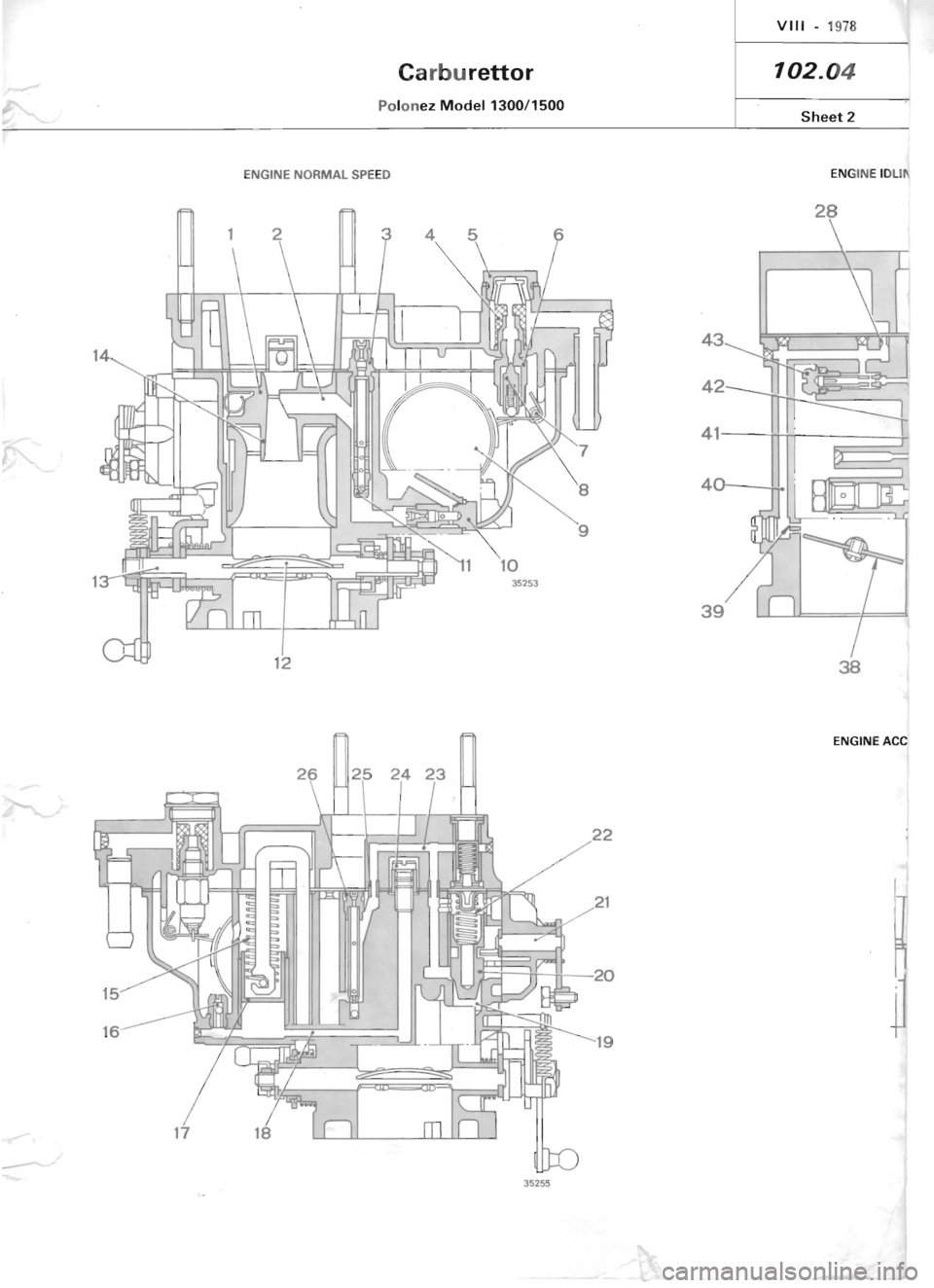 POLONEZ FSO 1300 1978  Repair Manual 