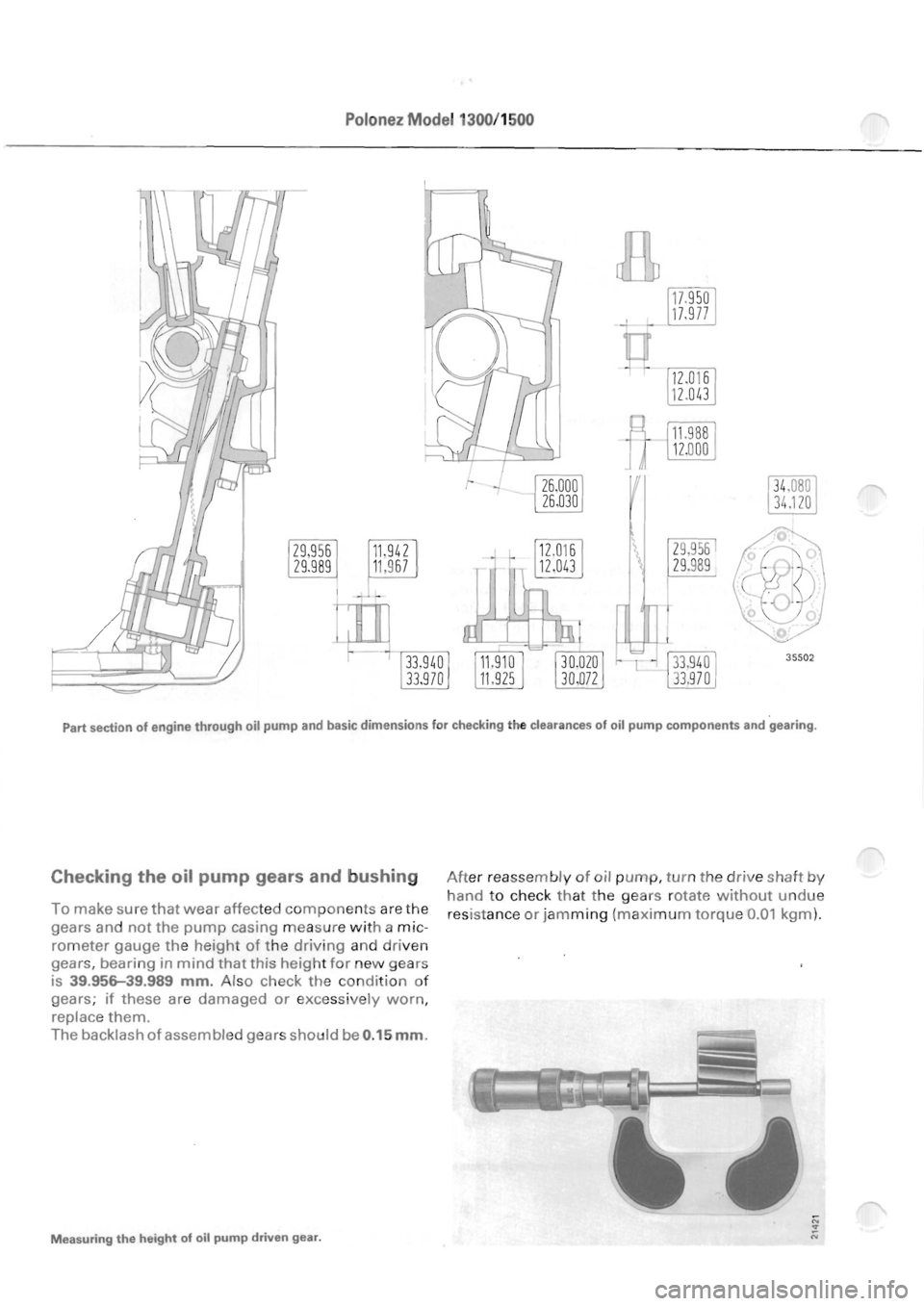 POLONEZ FSO 1300 1978  Repair Manual 