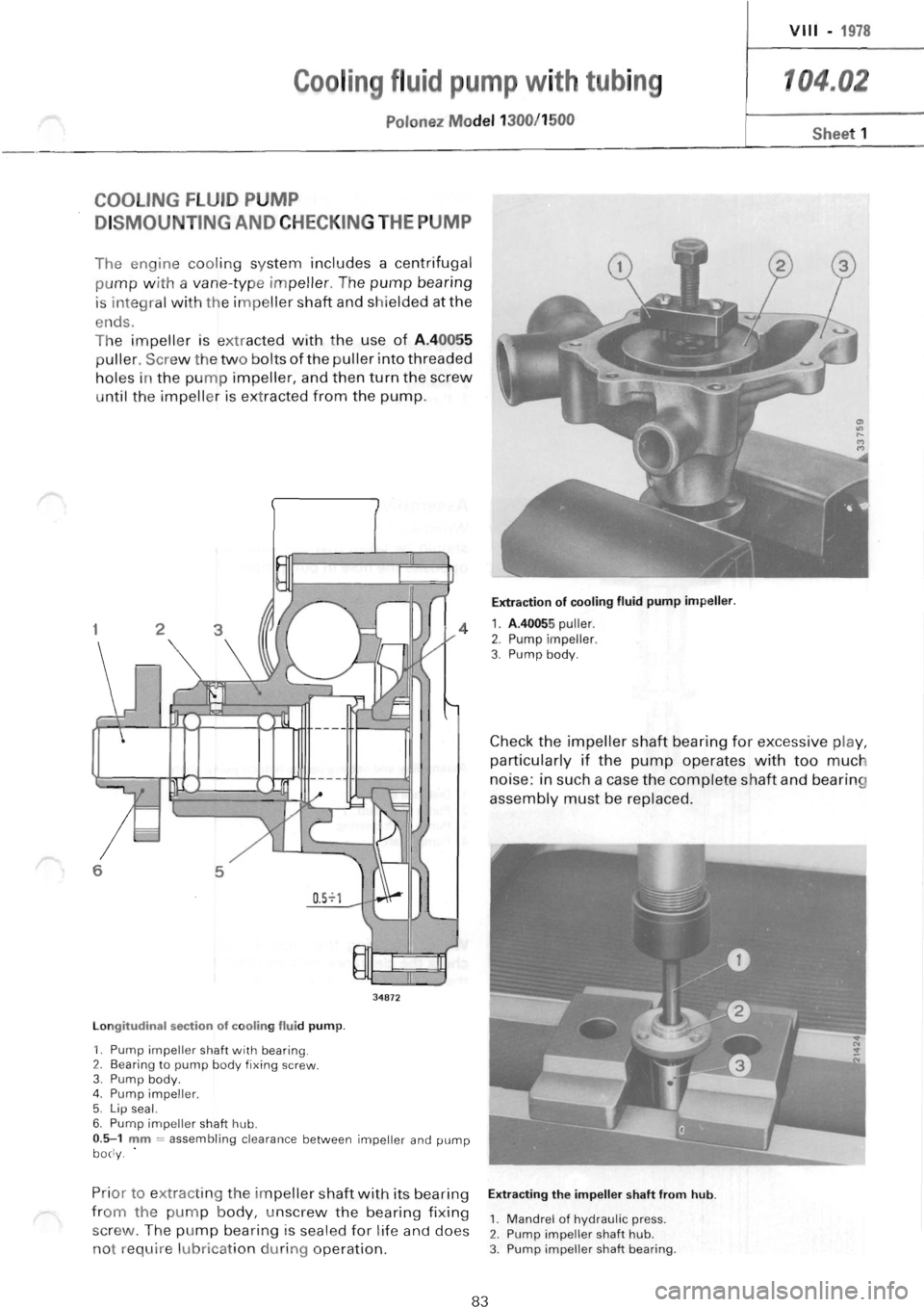 POLONEZ FSO 1300 1978  Repair Manual 