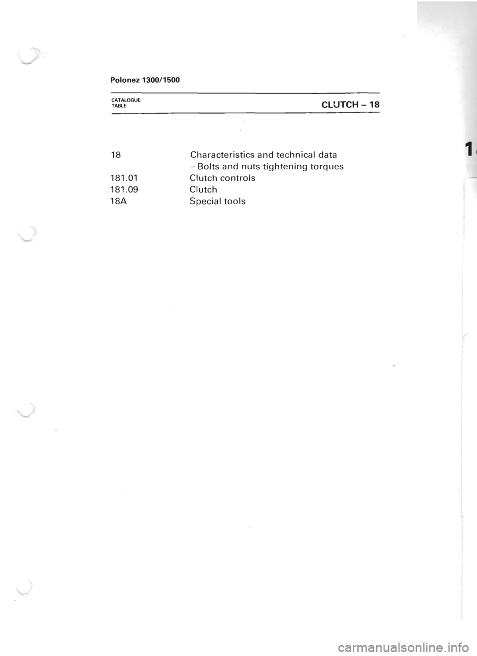 POLONEZ FSO 1300 1978  Repair Manual 