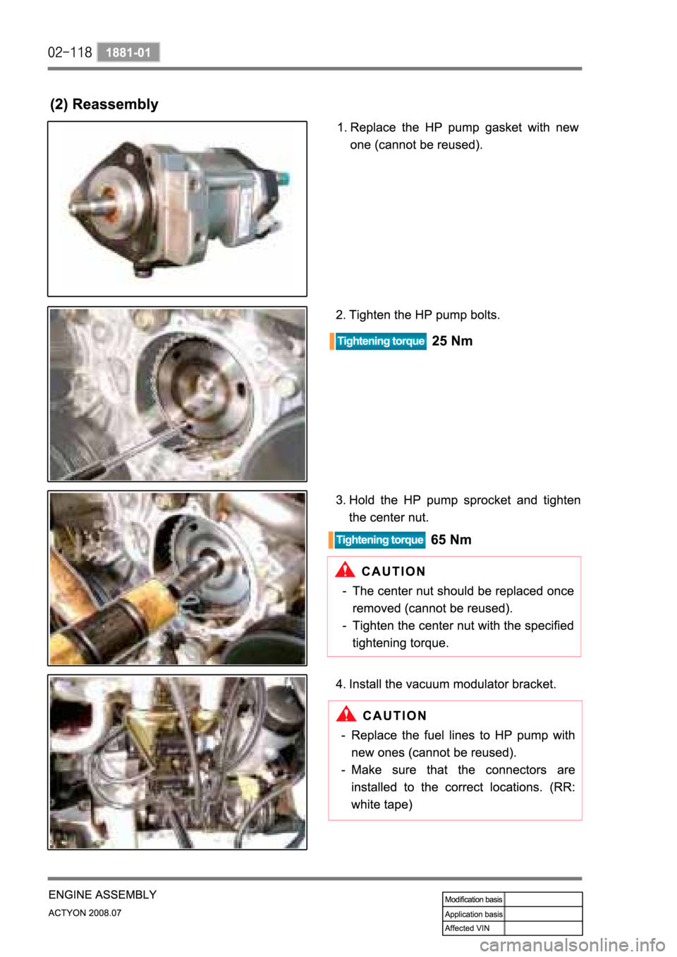 SSANGYONG ACTYON 2008  Service Repair Manual 