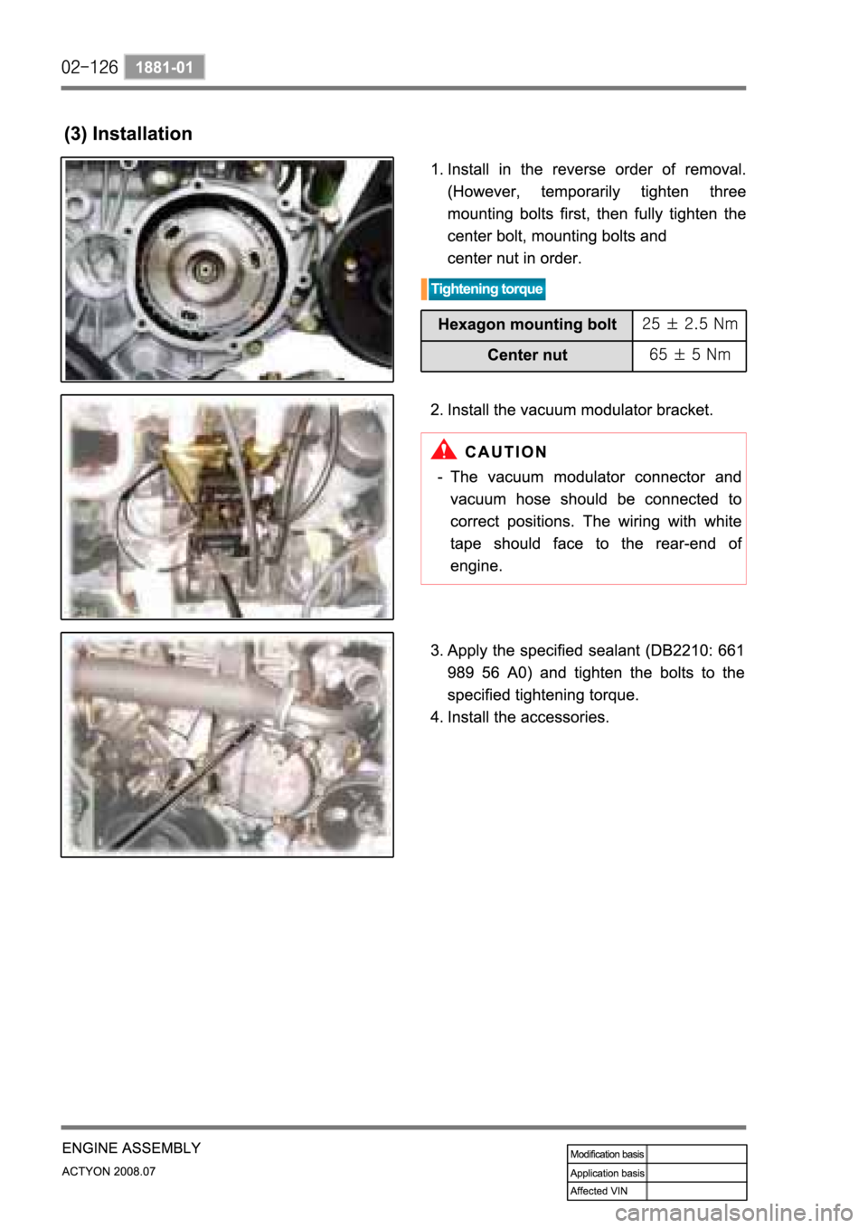 SSANGYONG ACTYON 2008  Service Repair Manual 