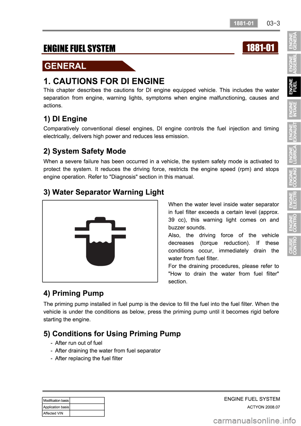 SSANGYONG ACTYON 2008  Service Repair Manual 