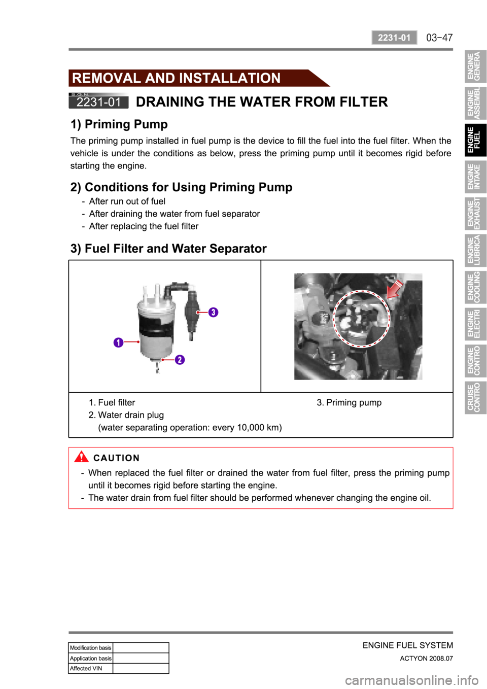 SSANGYONG ACTYON 2008  Service Repair Manual 