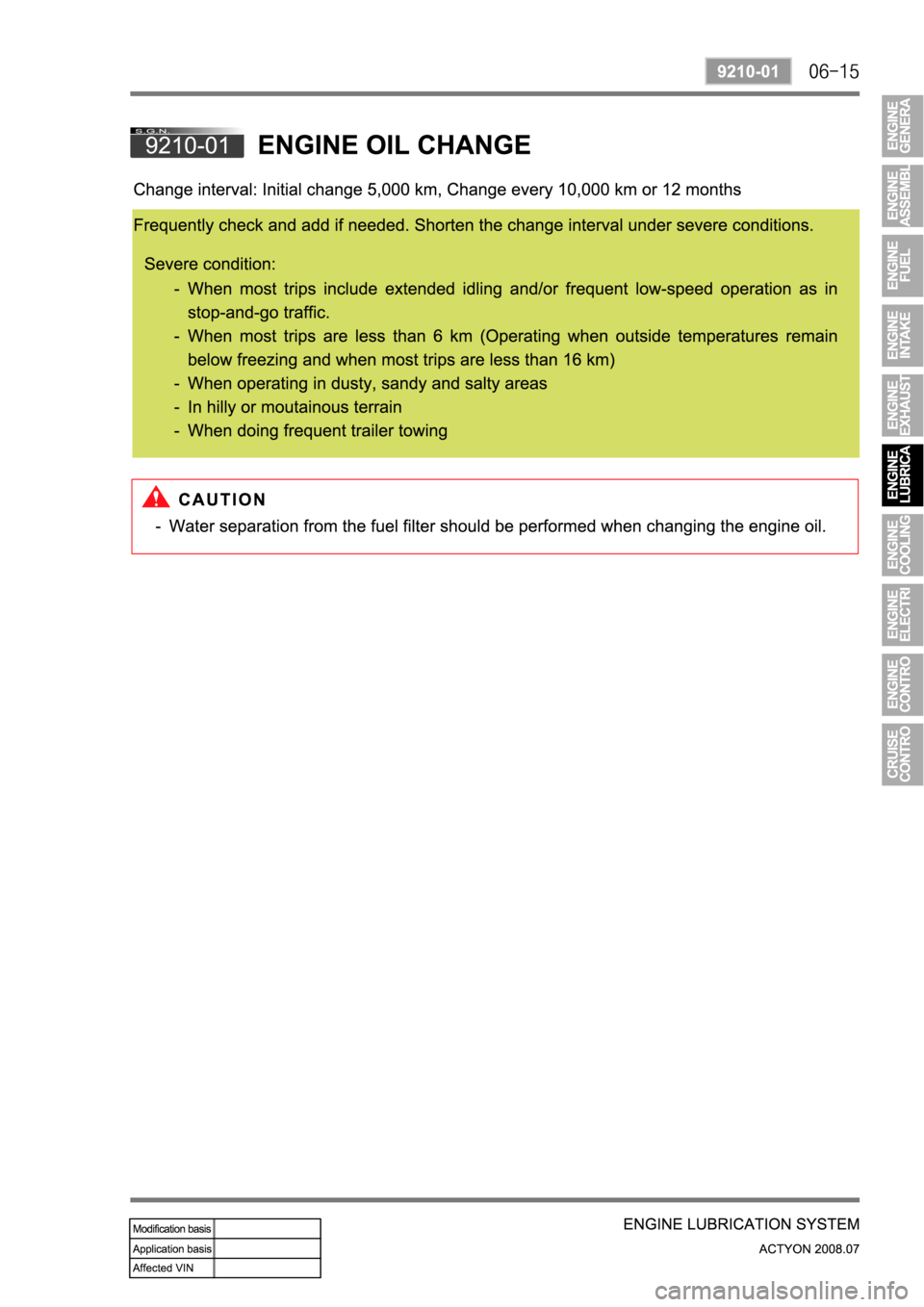 SSANGYONG ACTYON 2008  Service Repair Manual 