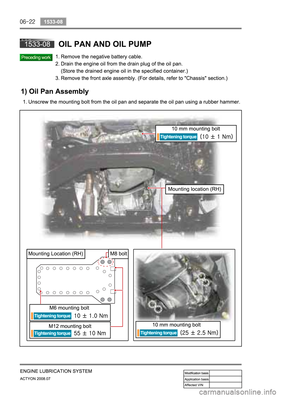 SSANGYONG ACTYON 2008  Service Repair Manual 