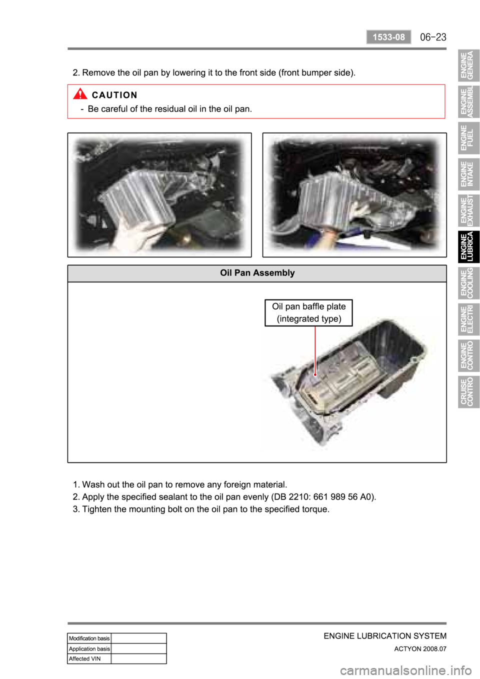 SSANGYONG ACTYON 2008  Service Repair Manual 
