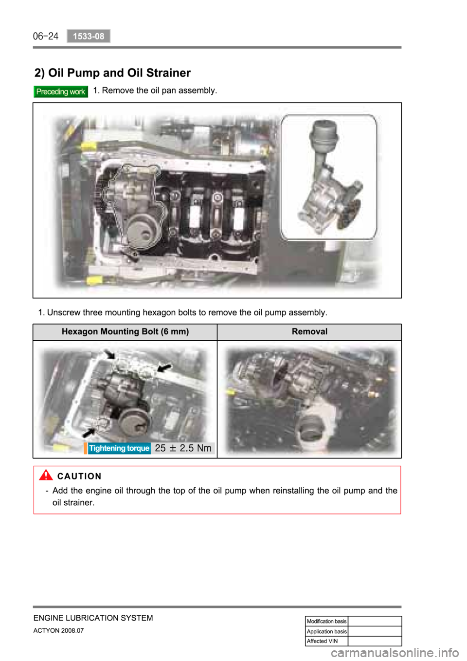SSANGYONG ACTYON 2008  Service Repair Manual 