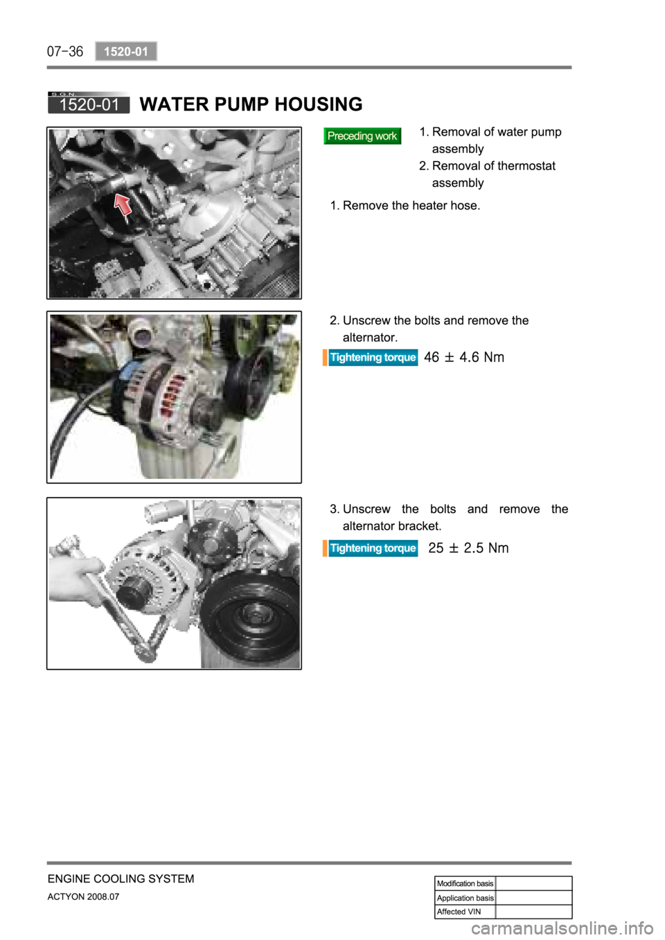 SSANGYONG ACTYON 2008  Service Repair Manual 
