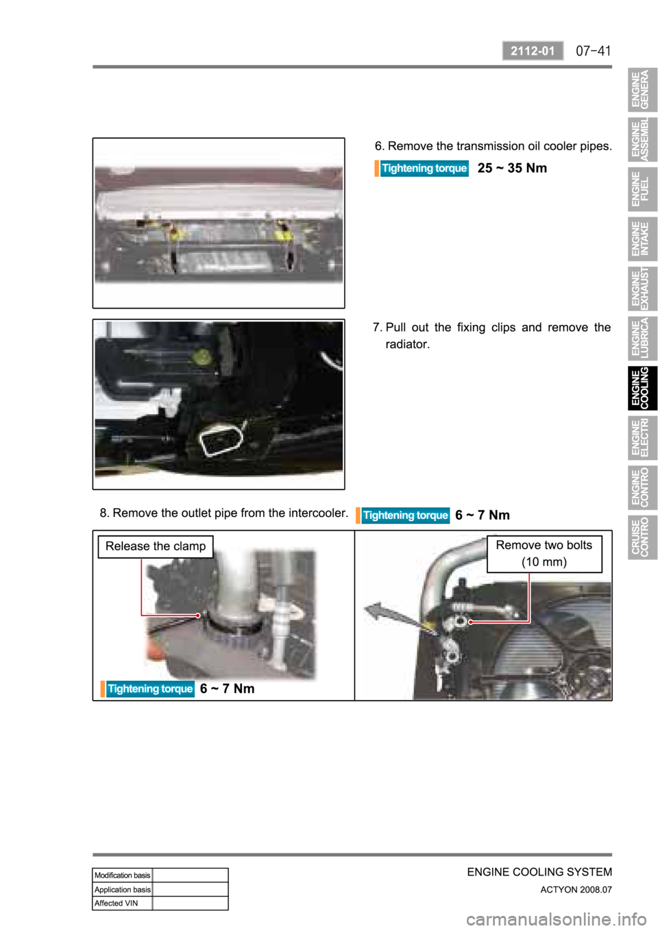 SSANGYONG ACTYON 2008  Service Repair Manual 