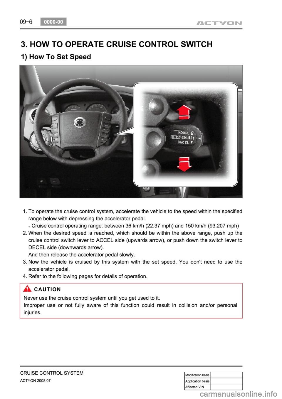 SSANGYONG ACTYON 2008  Service Repair Manual 
